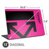 Black and Pink Arrows Universal Laptop 13in (10.6 x 7.6in) Skin